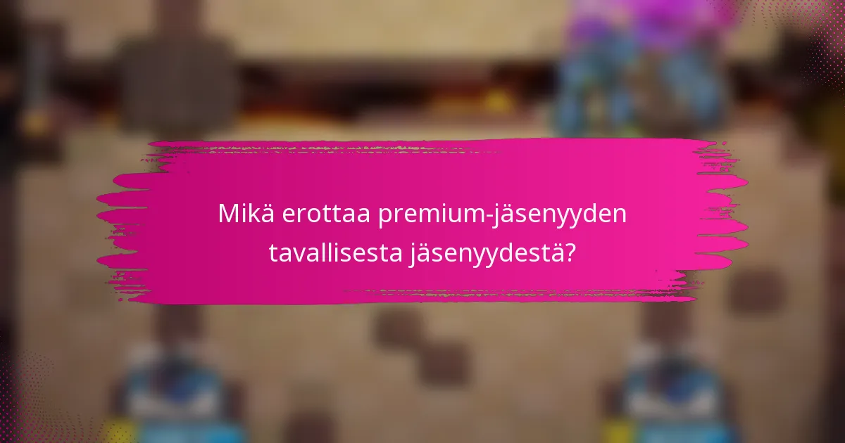 Mikä erottaa premium-jäsenyyden tavallisesta jäsenyydestä?